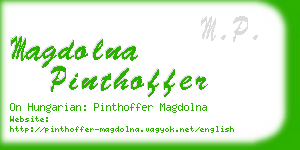 magdolna pinthoffer business card